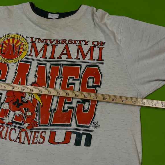 Vintage University of Miami Hurricanes T Shirt Mens XL Football 90s Sports - Picture 4 of 7